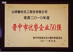 2011年晉中市優勢企業50強